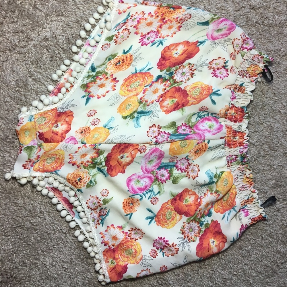 Red Dree Boutique Pom Pom Shorts