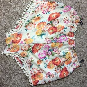Red Dree Boutique Pom Pom Shorts