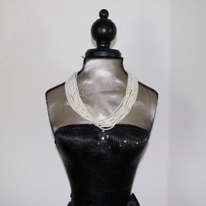 Vintage Multiple Strand Faux Pearl Necklace