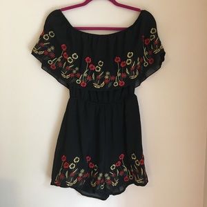 NWT Embroidered Romper