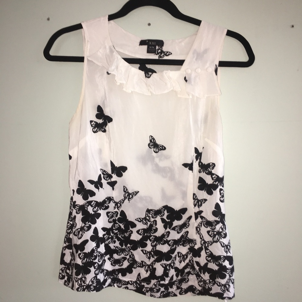 Forever 21 Butterfly Pattern Blouse