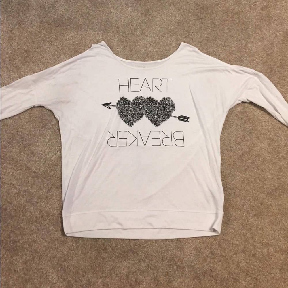 long sleeve cold shoulder "heartbreaker" top