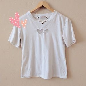 Mesh heart t-shirt
