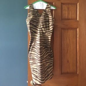 Zebra halter dress like new