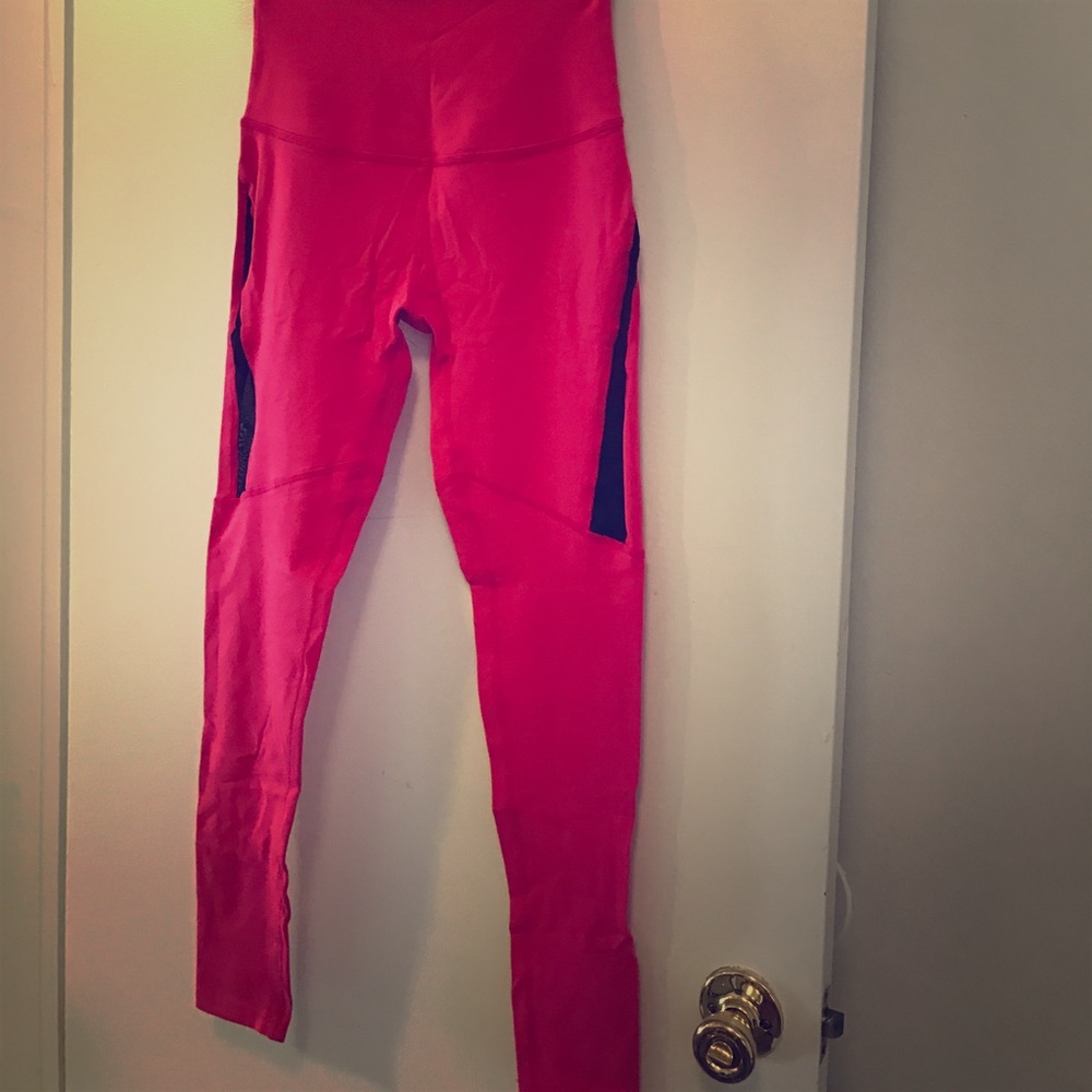 Pink Mesh Leggings