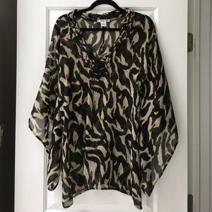 Animal print gauzy tunic from Bloomingdales