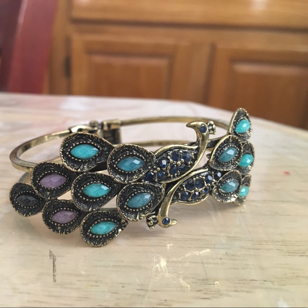 Peacock Clamp Bracelet