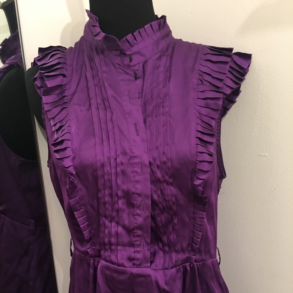 Purple H&M blouse with pleating detail