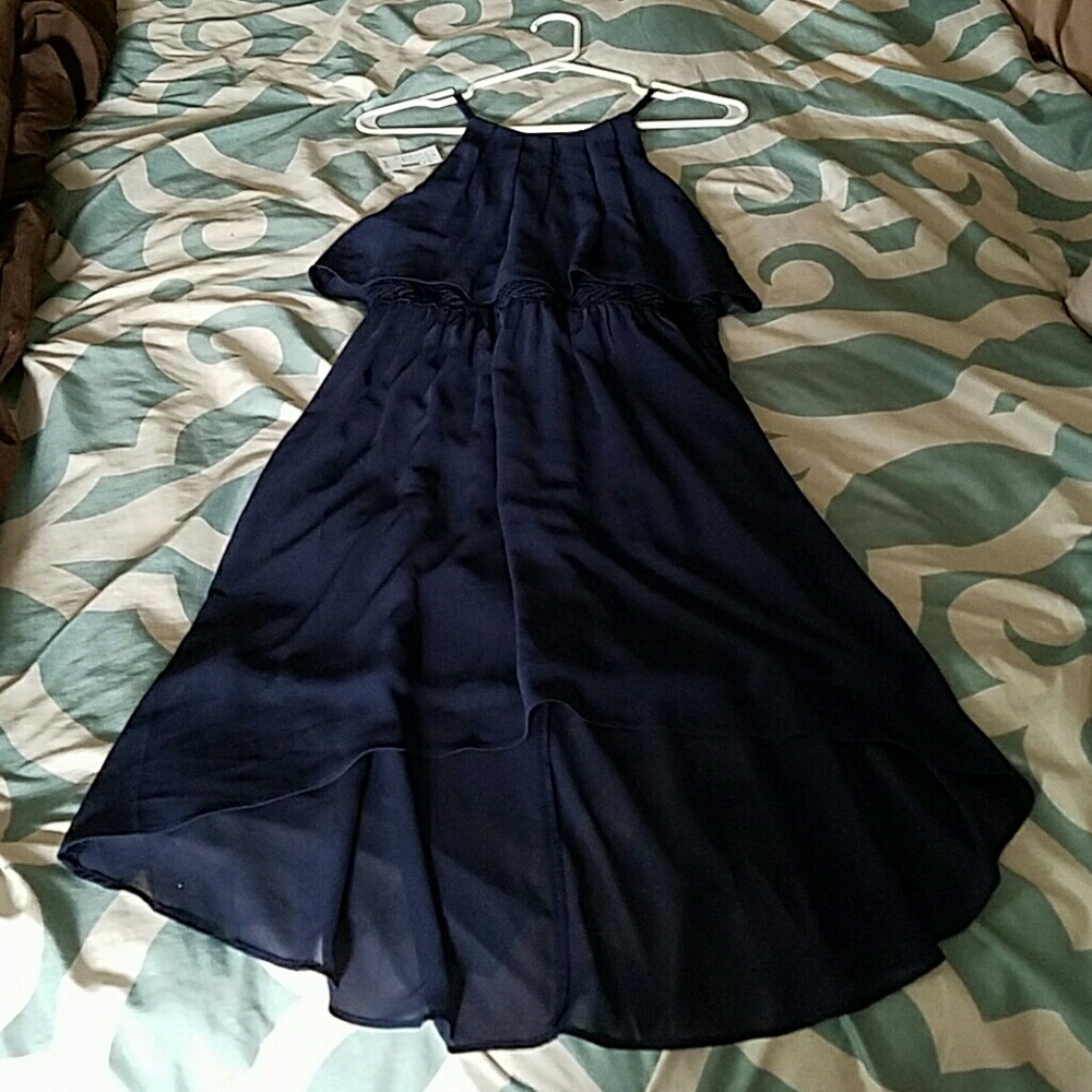 Navy Assemetrical Dress