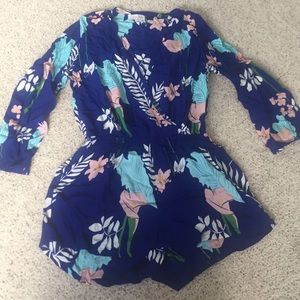 Fighting Eel Ava Sky - (M) Blue Long Sleeve Romper