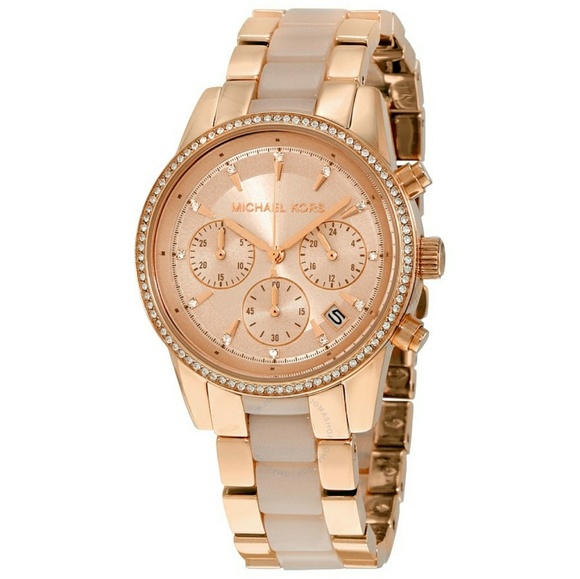 Michael Kors Accessories - { Michael Kors } Ritz Quartz Chronograph Watch