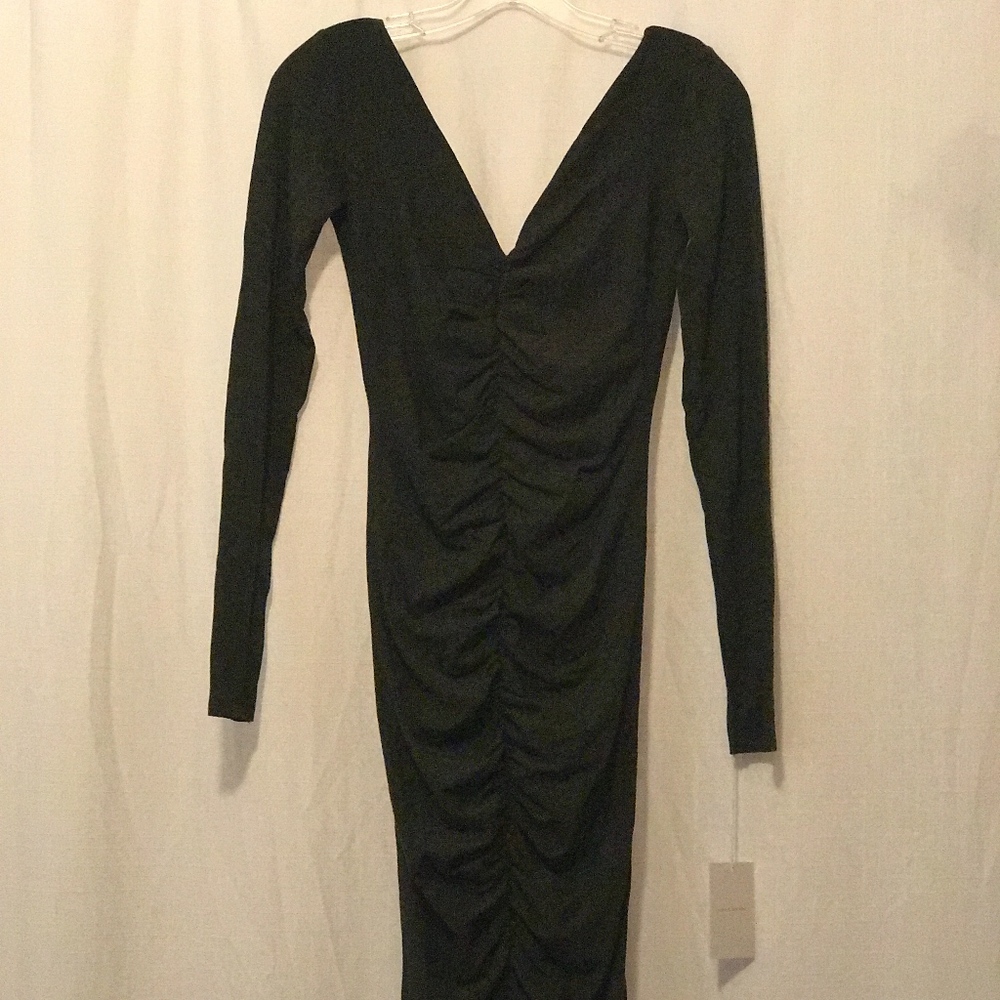 Nadia Tarr dark green dress