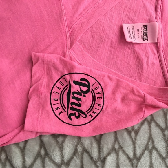 Victoria's Secret PINK short sleeve V neck tee - Picture 3 of 5