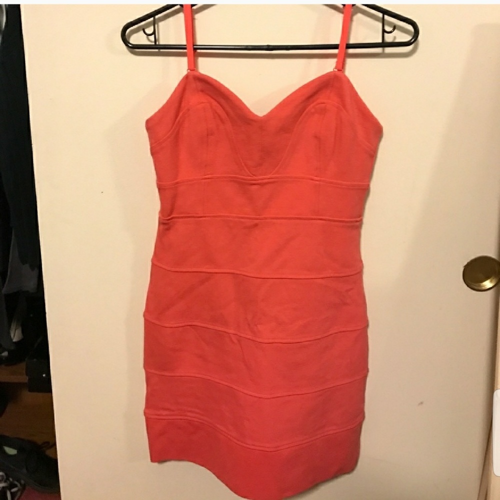 Tight orange / coral dress