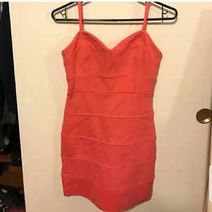 Tight orange / coral dress