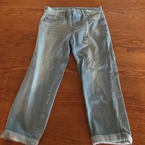 Girls Justice light wash crop jeans