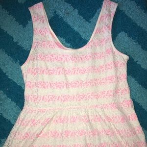 Pink and White Striped Summer Dress