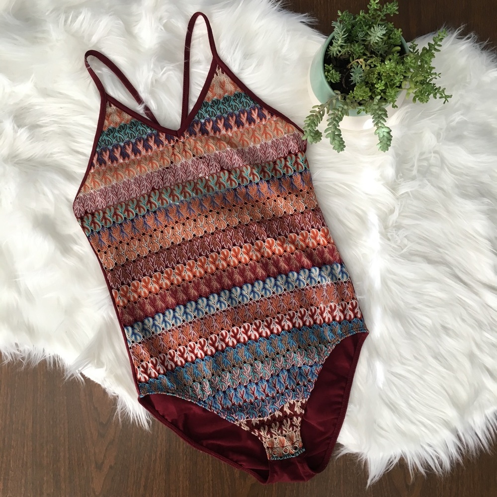 TOP SHOP Bodysuit Cross back Back Flamestitch