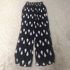 Fighting Eel Ava Sky Black & White Resort Pants-M