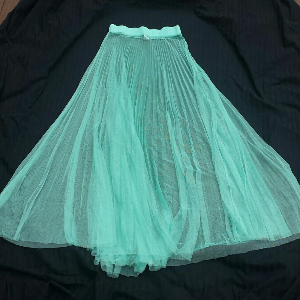 Mermaid sheer maxi skirt