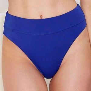 Nasty Gal Blue Highwaisted Bikini Bottom