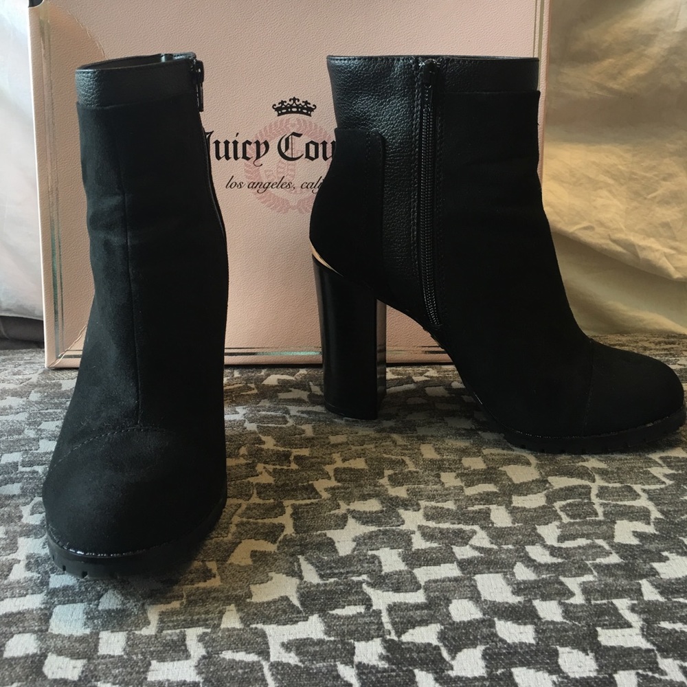 Juicy Couture Black Suede Booties