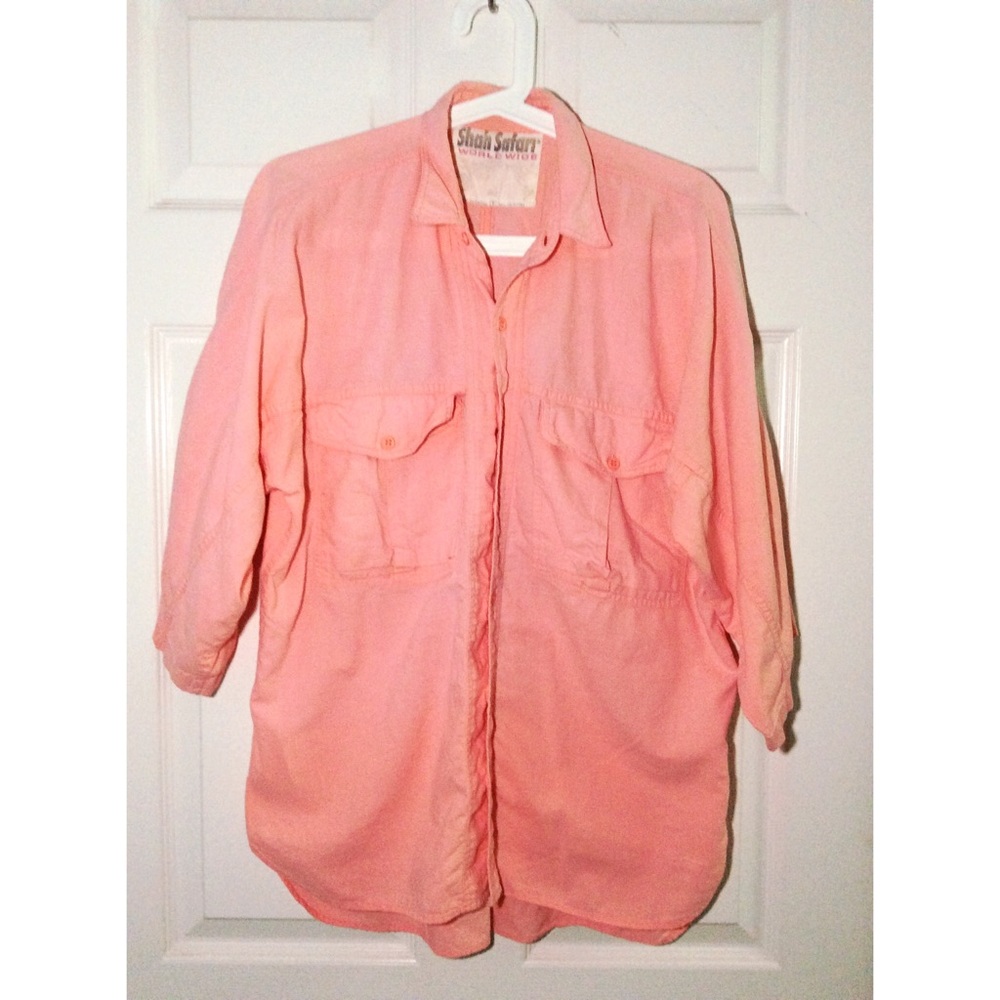 Vintage Cargo/Safari-Style Button-down Top - SzS