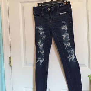 Darkwash ripped American Eagle jeans
