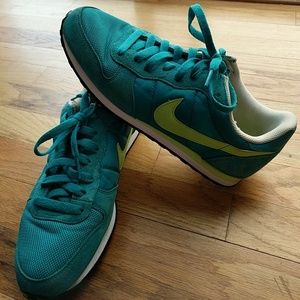 Teal Nike sneakers
