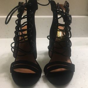 Black Lace Up Sandal