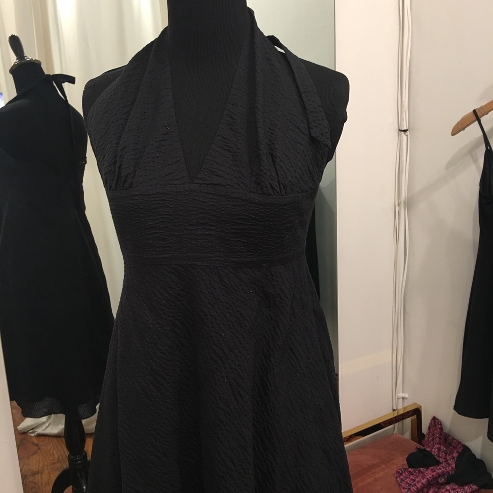 Black J crew halter dress