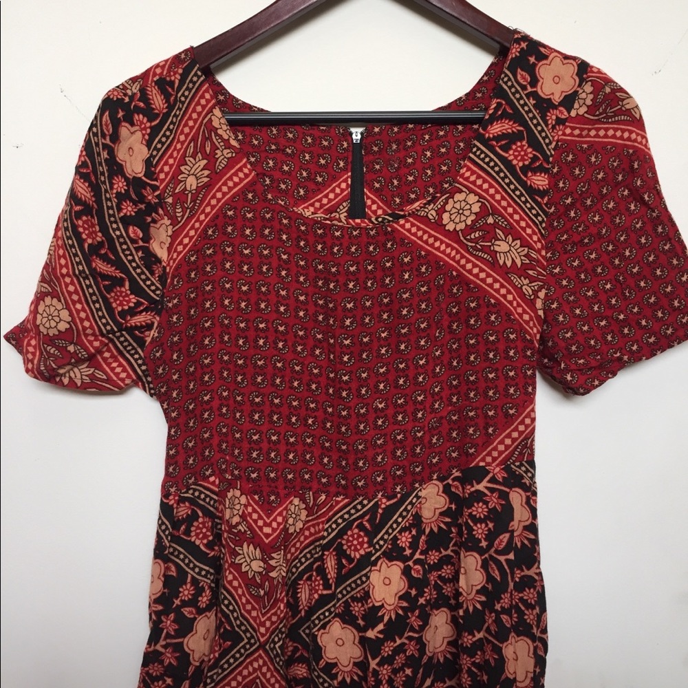 MINKPINK x Urban Outfitters Red Printed Dress