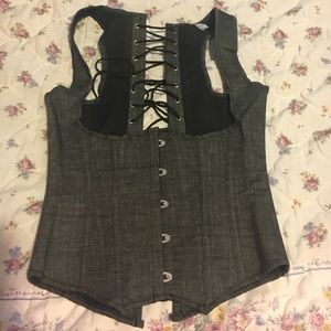 Denim Underbust Corset Top.