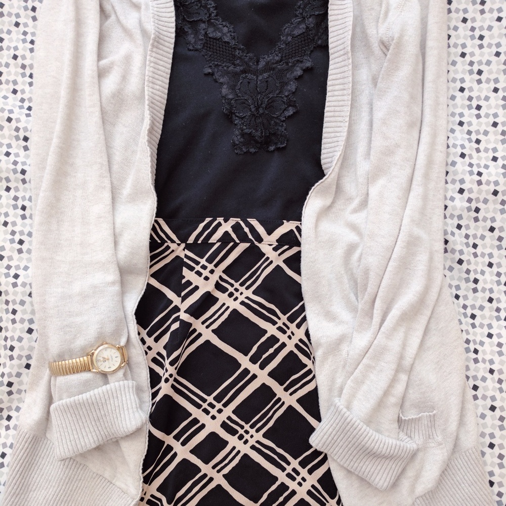 Paint stroke pencil skirt