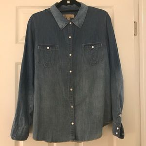 Nordstrom - Jean long sleeve button up - XL