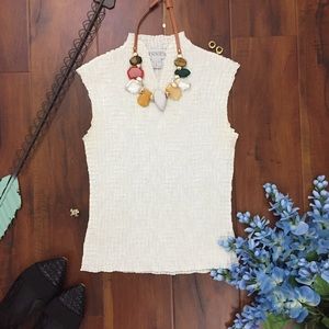 Casual Corner Annex • Sleeveless Crinkle Top