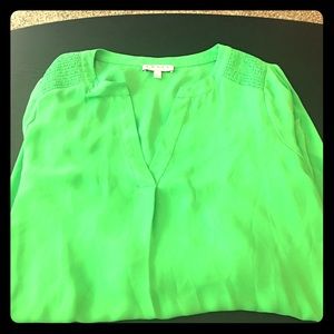Lime green, 3/4 length sleeve, blouse