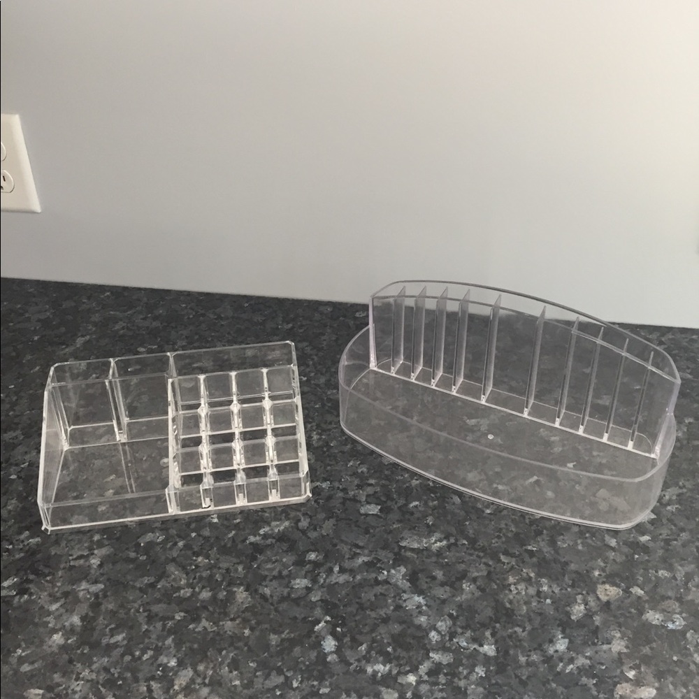 2 Acrylic Makeup Organizers