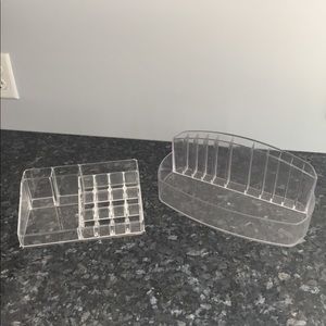 2 Acrylic Makeup Organizers