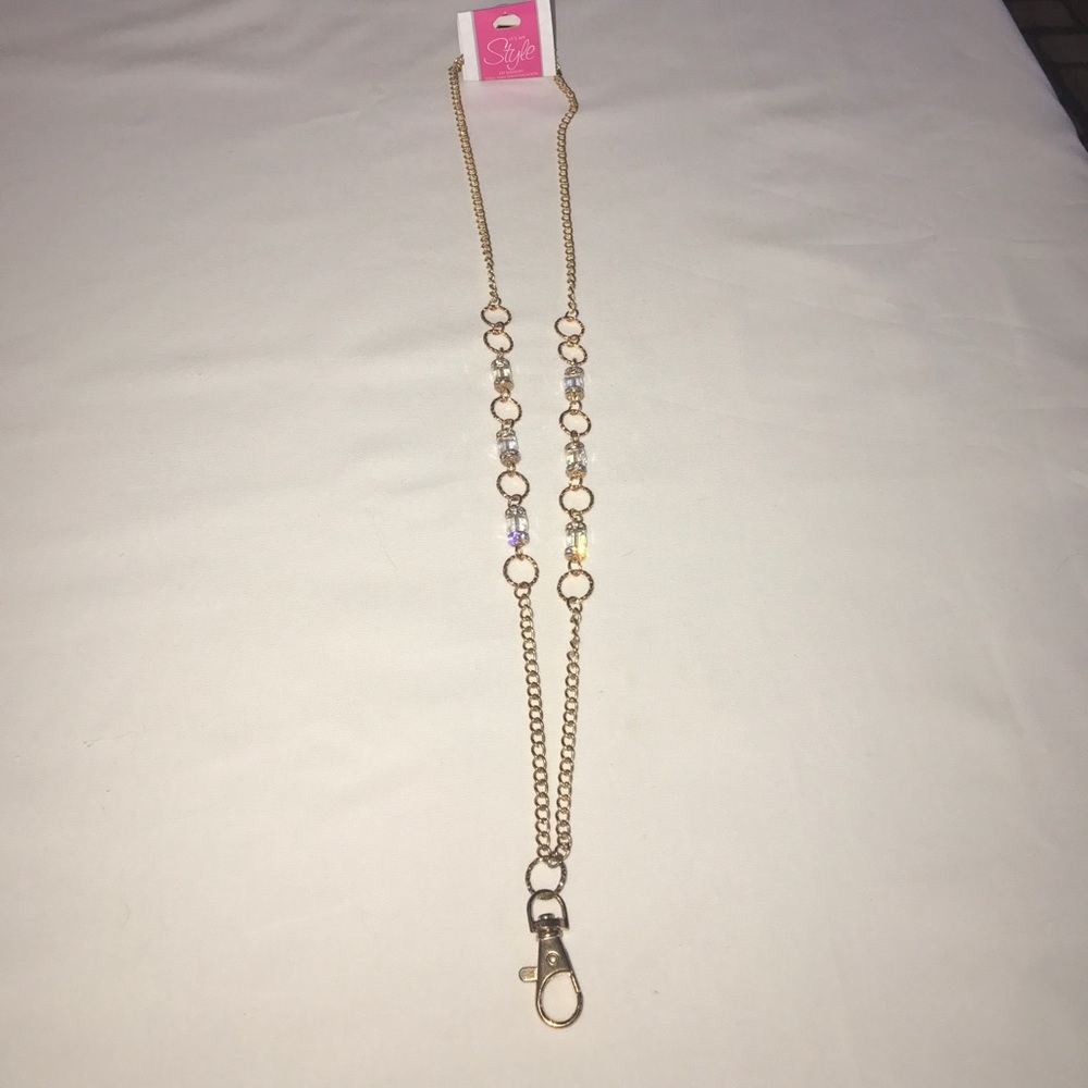 Lanyard Necklace Women ID Keychain Beaded Jewelry - Picture 4 of 4