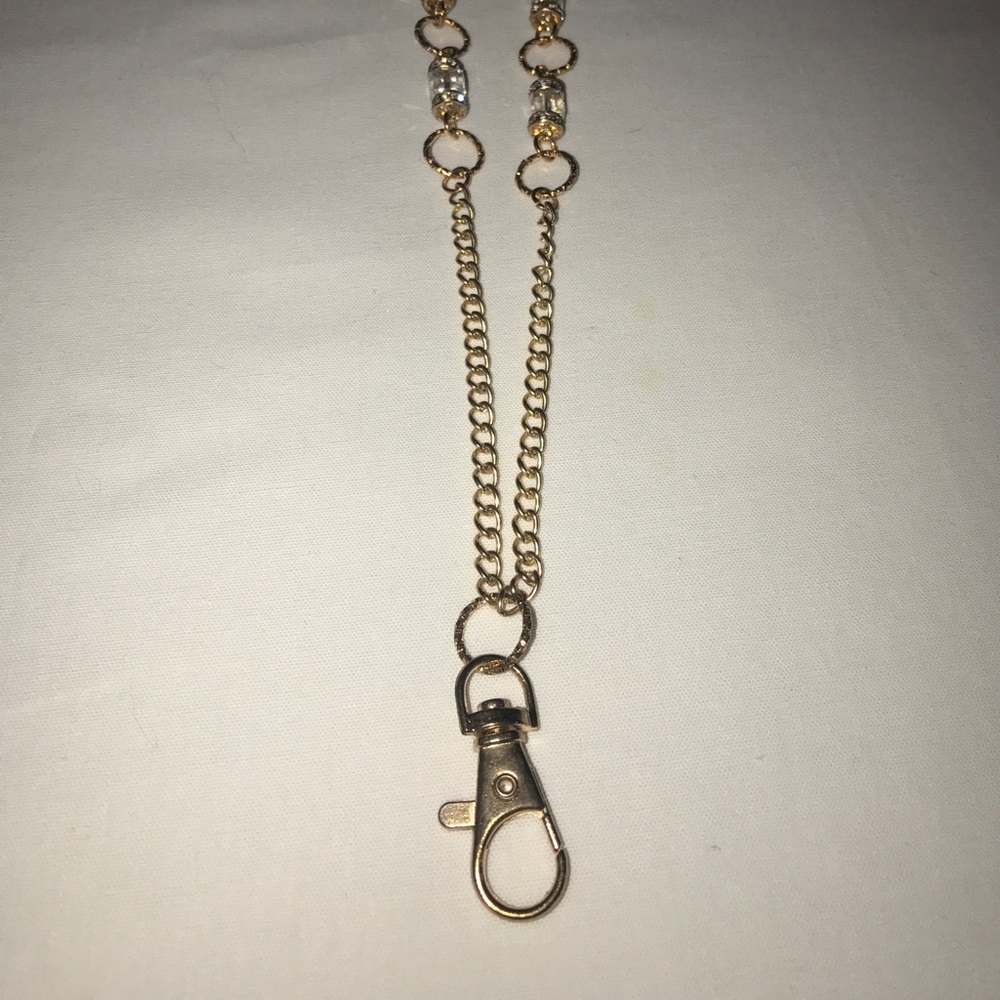 Lanyard Necklace Women ID Keychain Beaded Jewelry - Picture 3 of 4