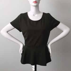 Forever21 short sleeve peplum top 2X