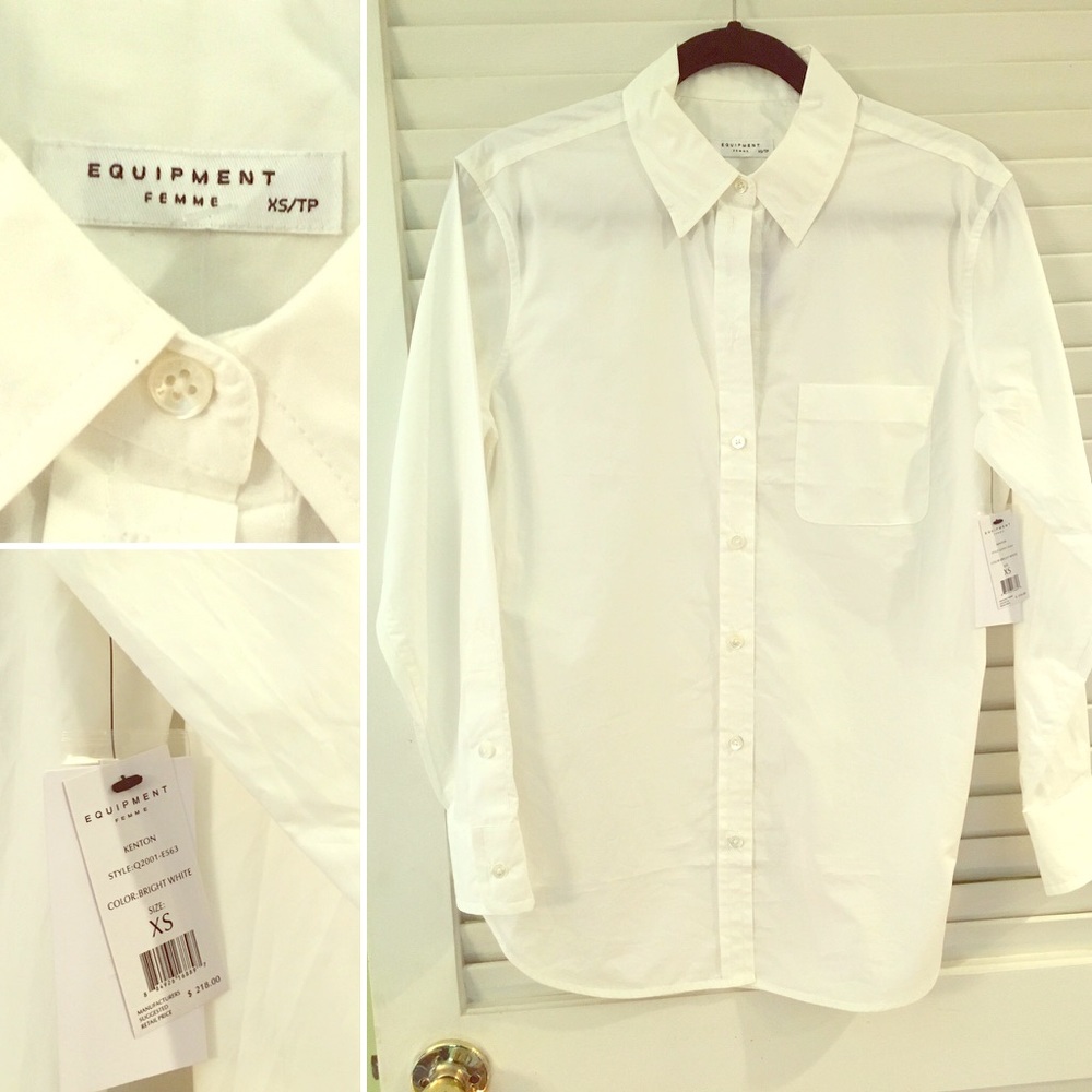 NWT: Equipment white blouse. Sz xs