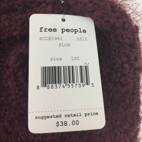 Free People Textured Boucle Beanie Plum - Picture 4 of 5
