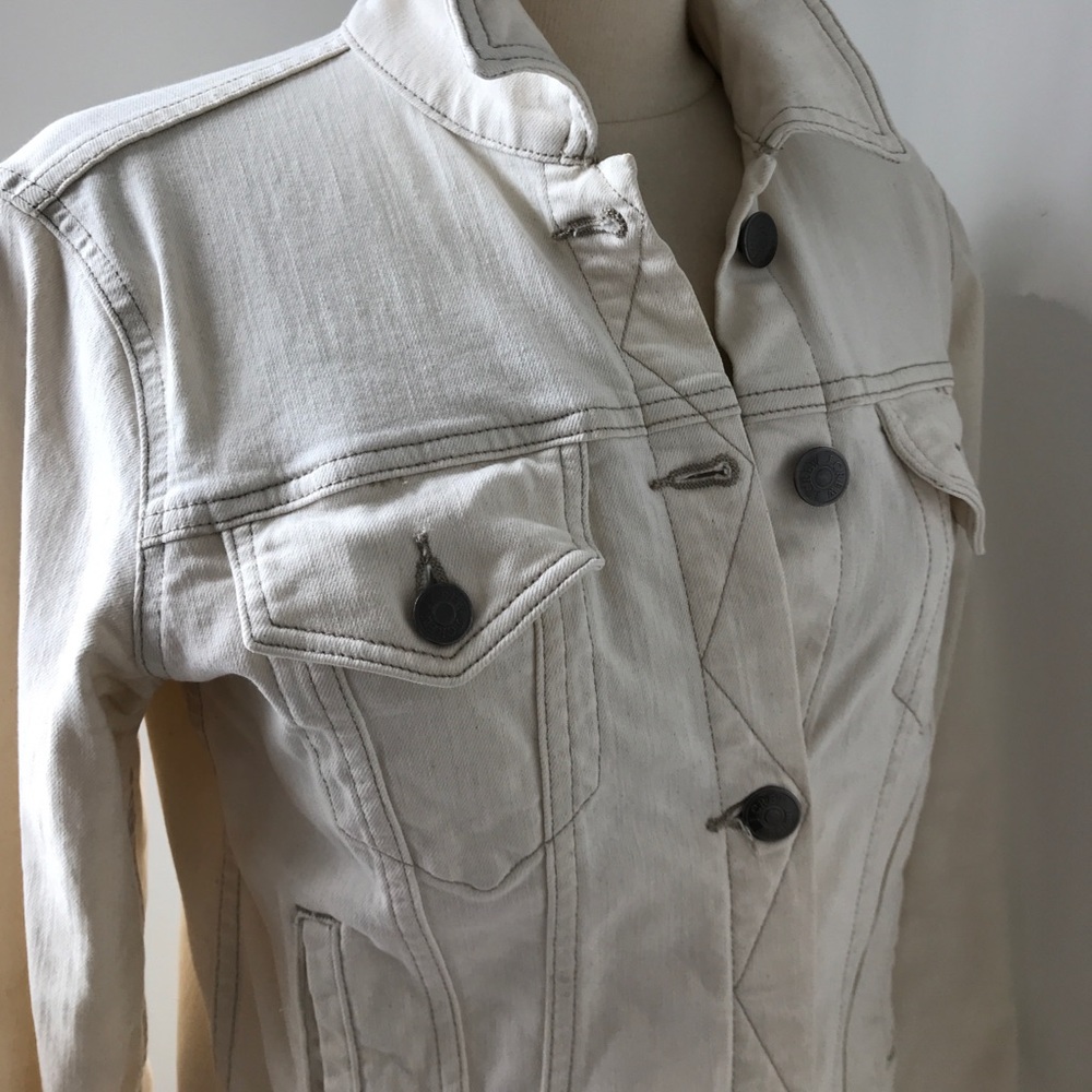 Denim jacket in ecru