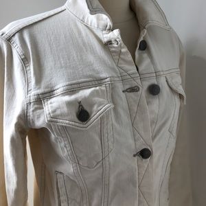 Denim jacket in ecru