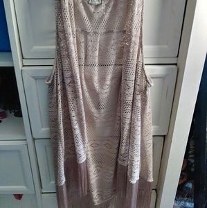 Cute lace Fringe vest size 1X