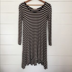 Striped mini tunic dress
