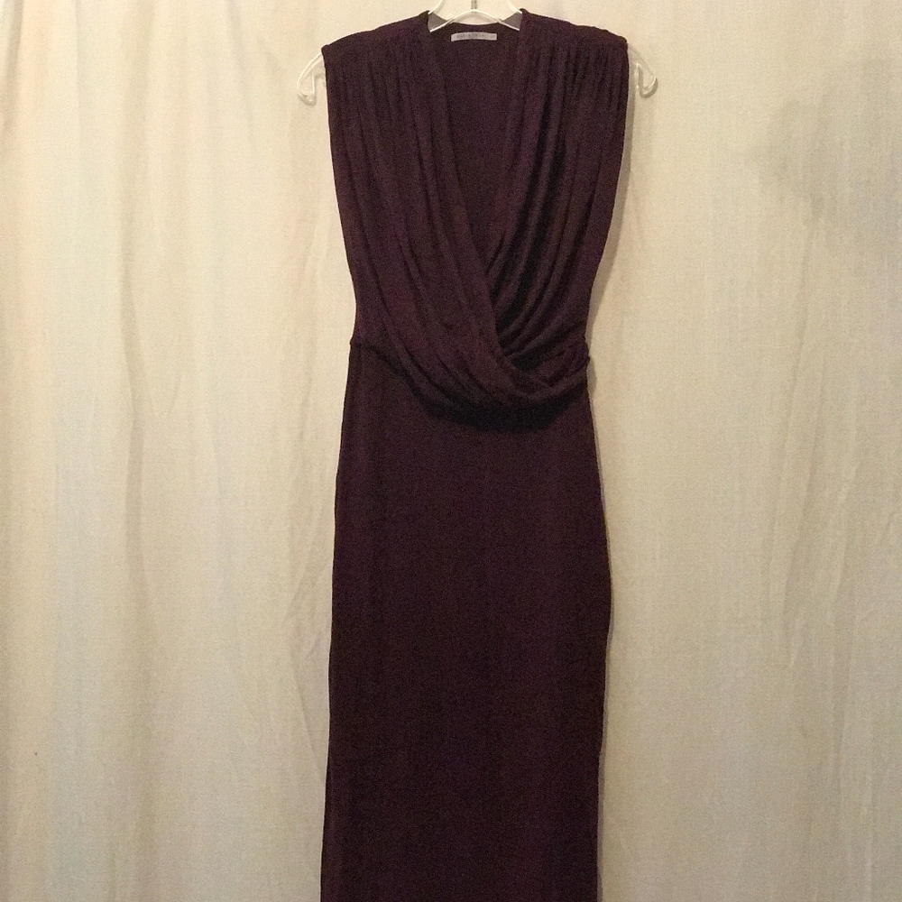 Nadia Tarr dark purple dress