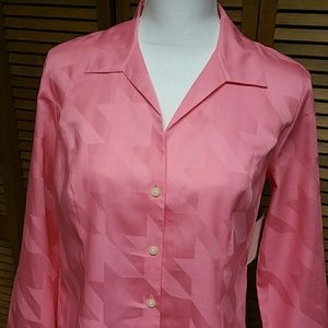 REDUCED!! Long sleeved button down pink Blouse